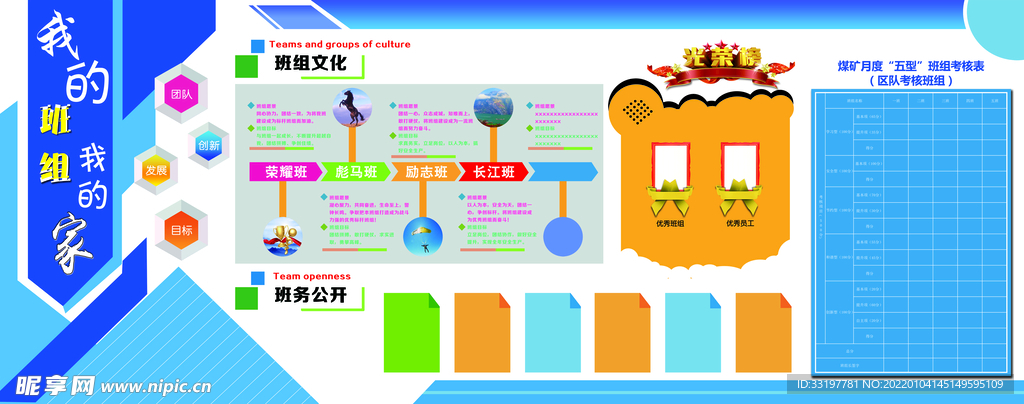 班组简介 照片墙 企业文化墙