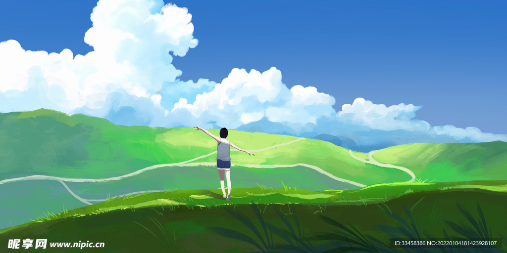 风景壁纸插画