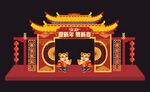 2022虎年门楼美陈