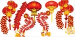 节日灯笼鞭炮素材