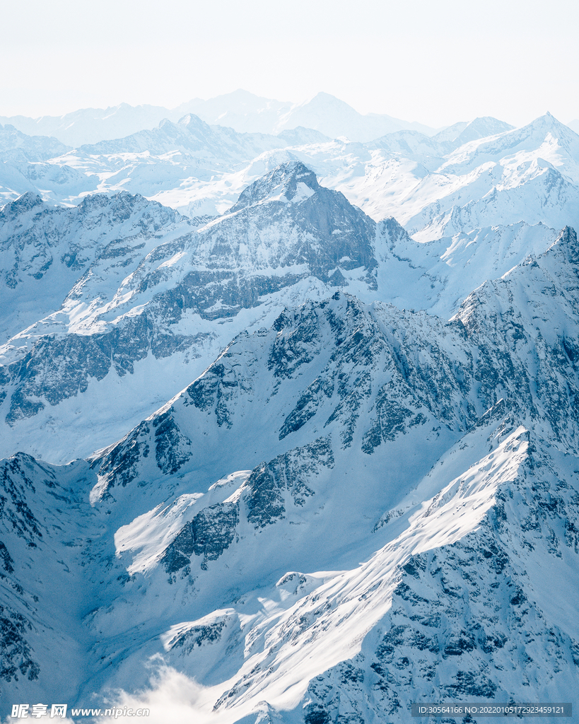 雪山山脉自然景观背景素材