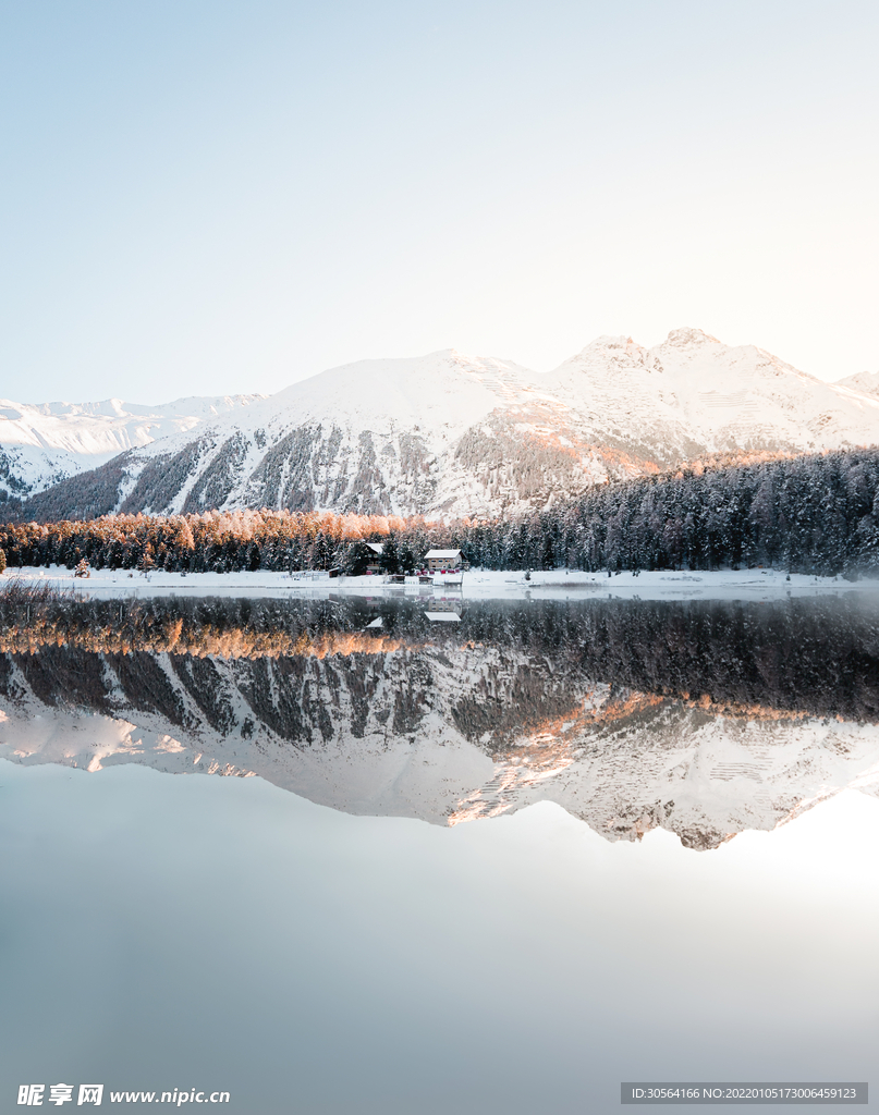 雪山山脉自然景观背景素材