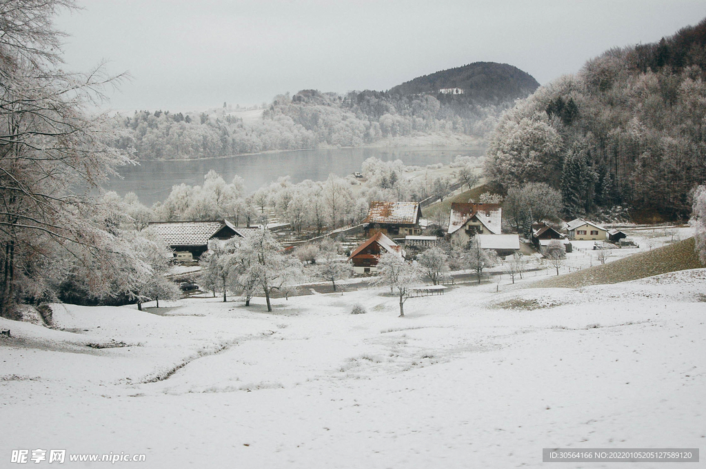 雪山山脉自然景观背景素材