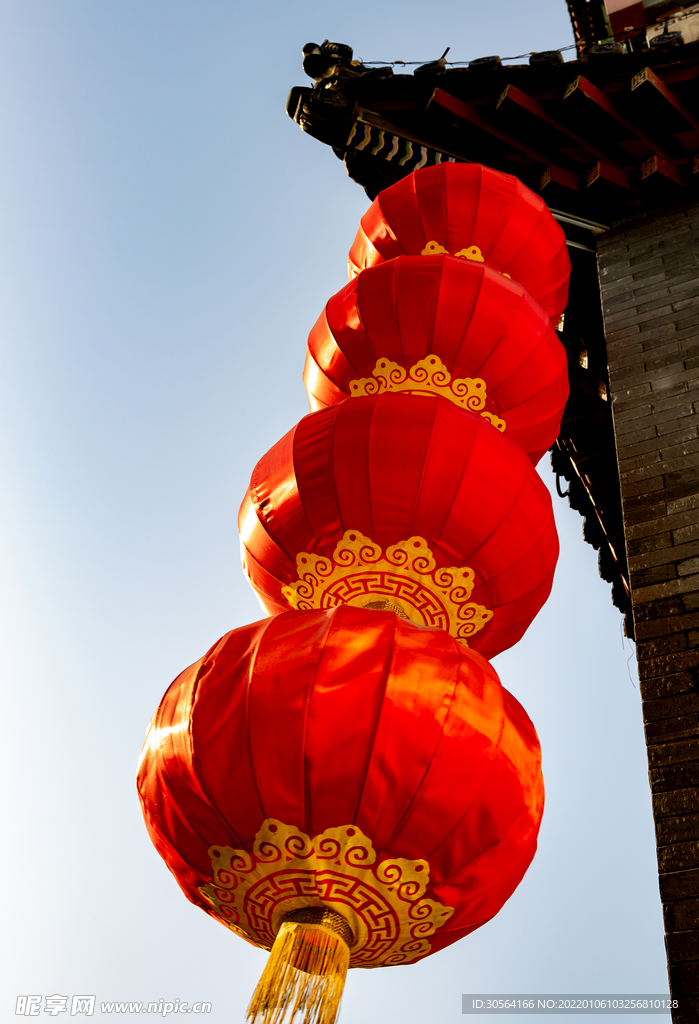 花灯复古灯笼中式背景素材