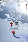 小寒雪花海报