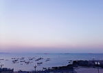 海景远眺渔船蟹子湾
