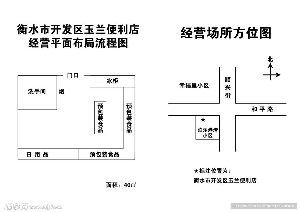 便利店布局图方位图