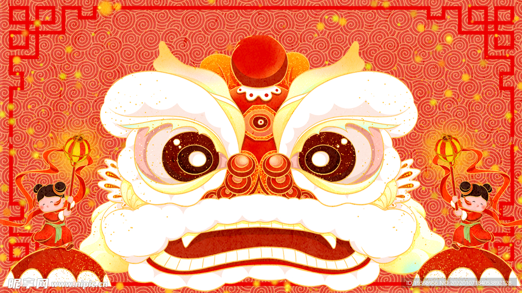 虎年插画新年吉祥海报