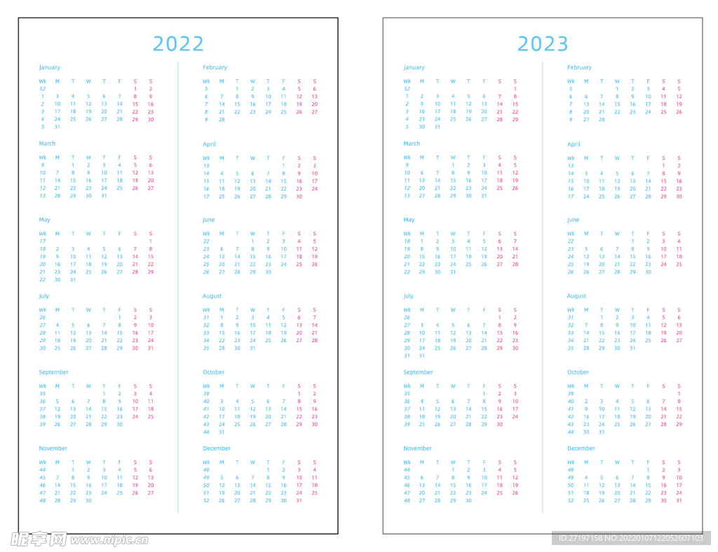 2022-2023日历