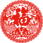 虎年福字窗花