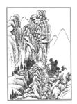 白描山水