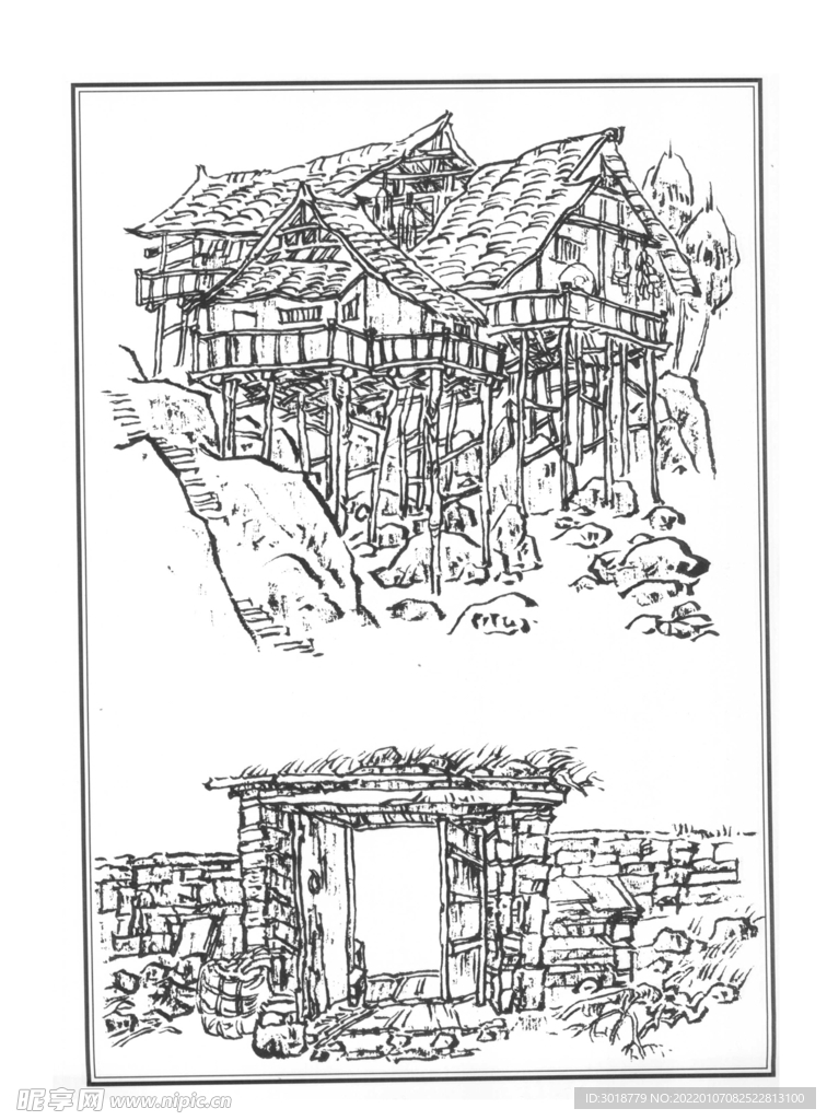 白描建筑