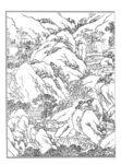 白描山水