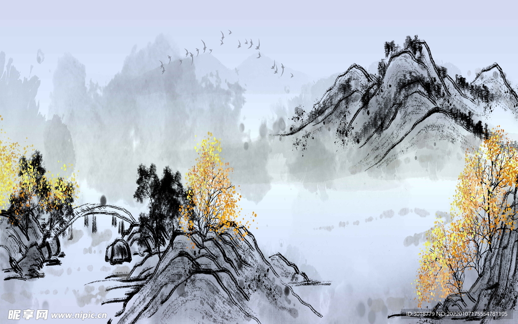 水墨山水 