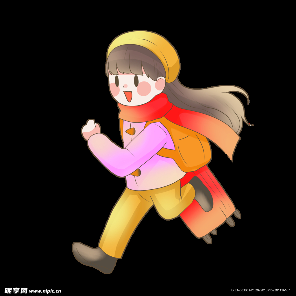 新年 春节 过年 飞奔 回家 