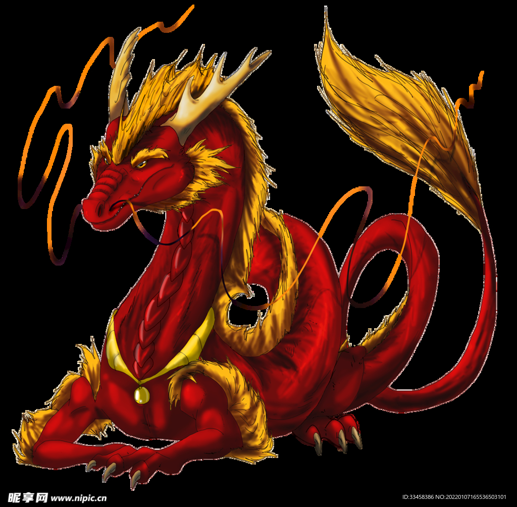 龙 元素 生肖 素材 插画