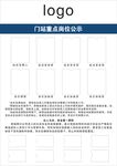重点岗位公示牌