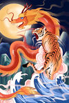 虎年插画新年吉祥海报