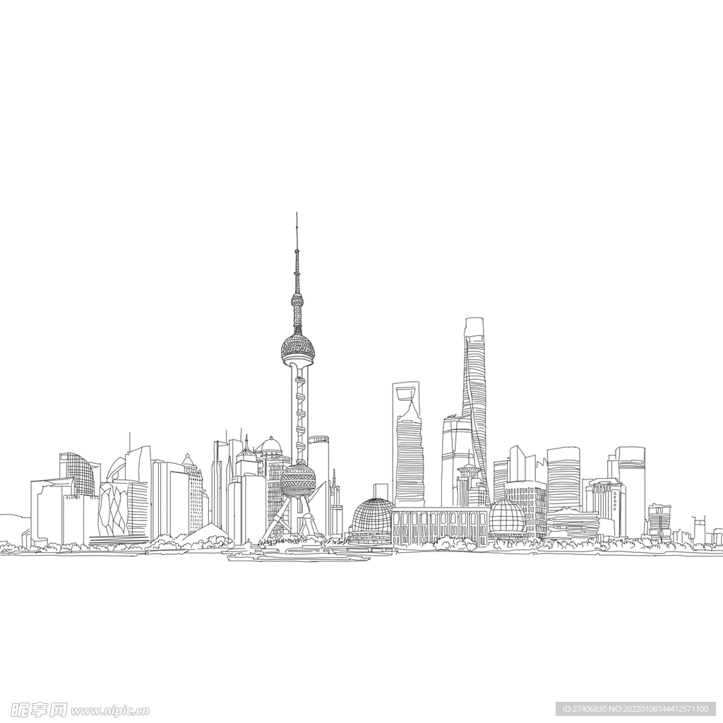 上海线条建筑