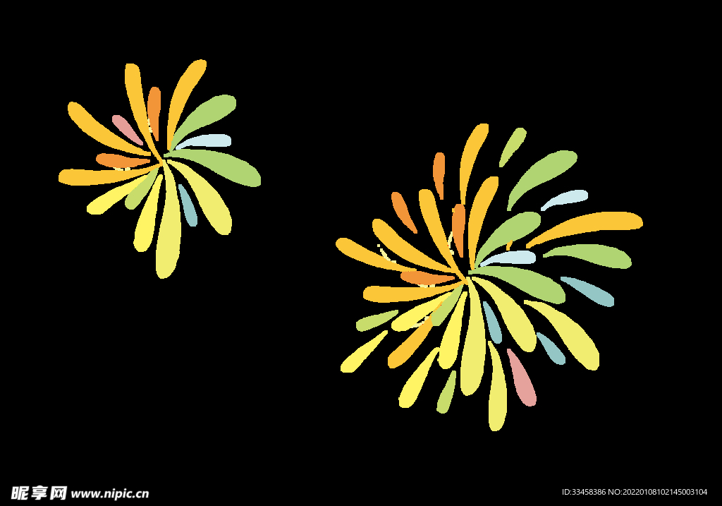 节日 五彩 烟花 卡通 设计 