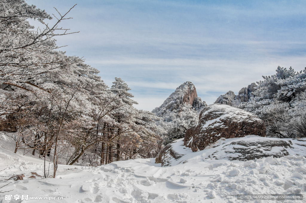 安徽黄山雪景 