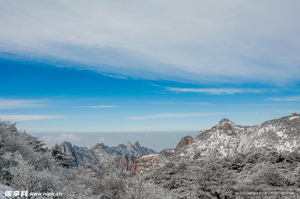 安徽黄山雪景 