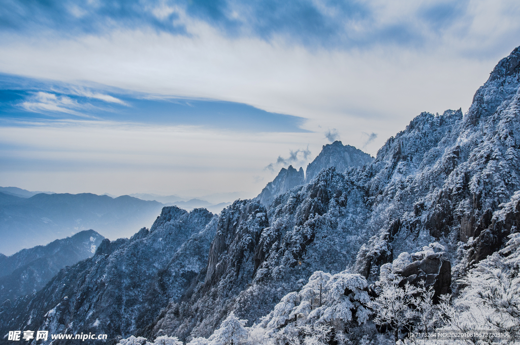 安徽黄山雪景 