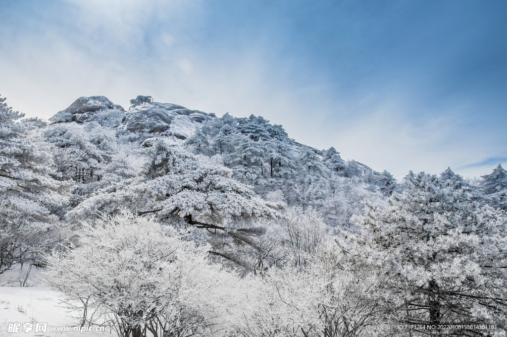 安徽黄山雪景 