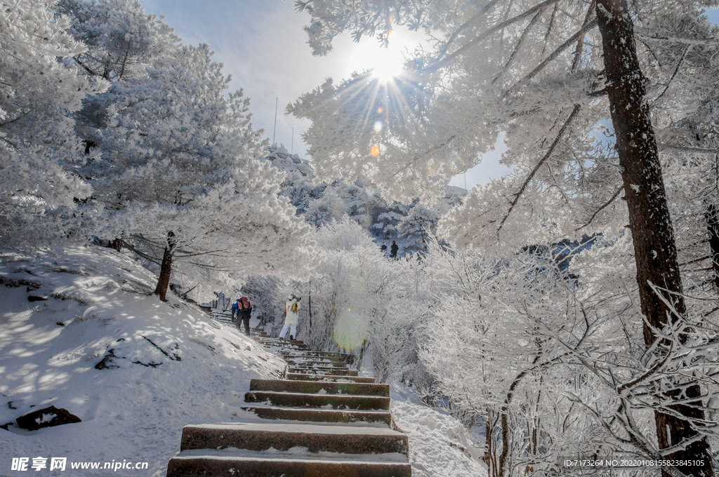 安徽黄山雪景