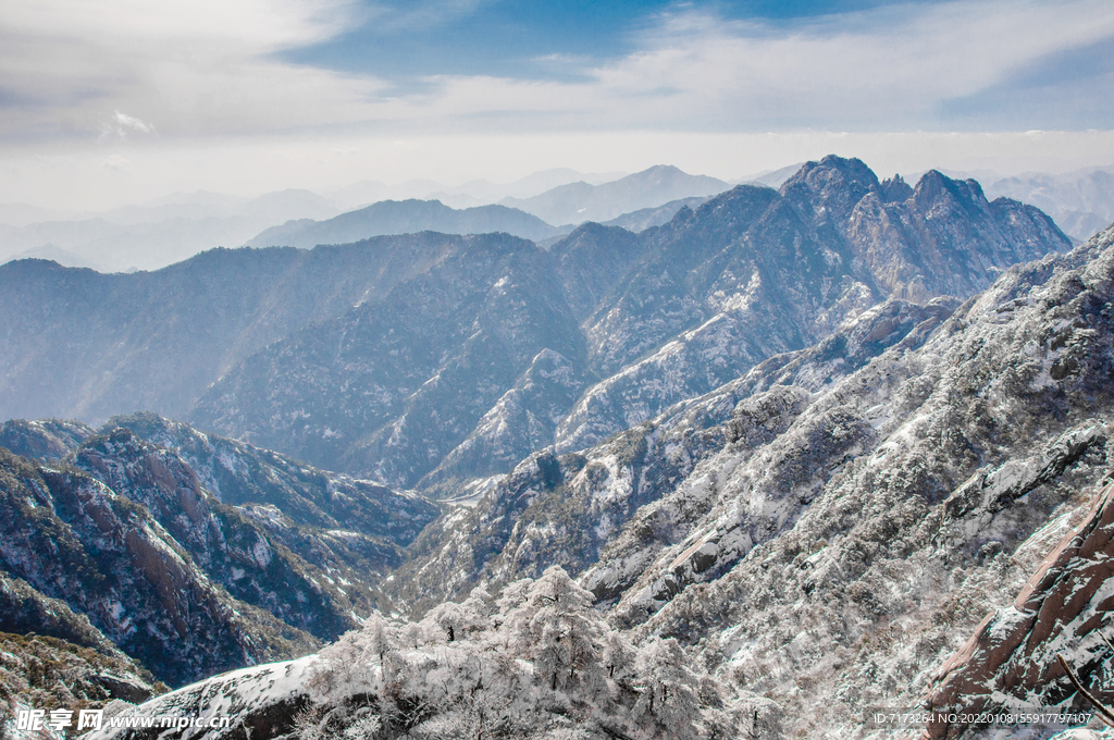 安徽黄山雪景