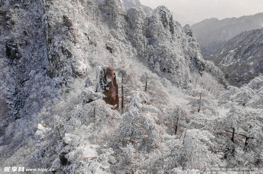 安徽黄山雪景 