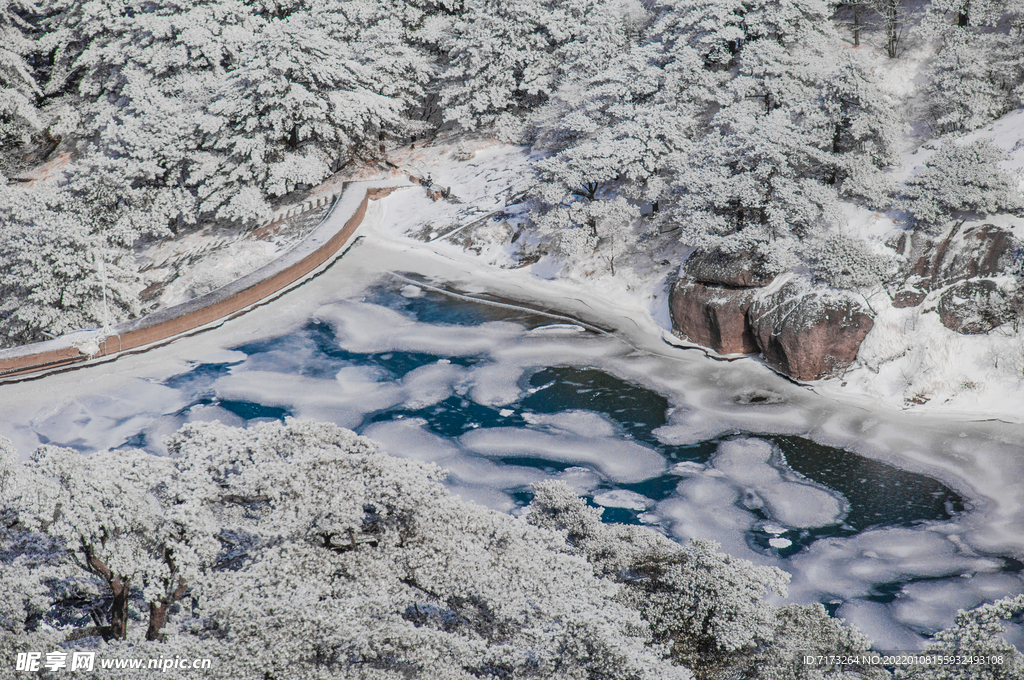 安徽黄山雪景