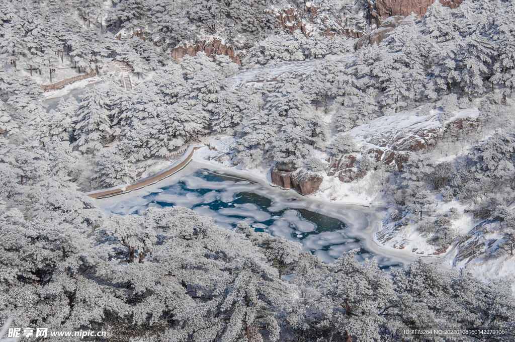 安徽黄山雪景