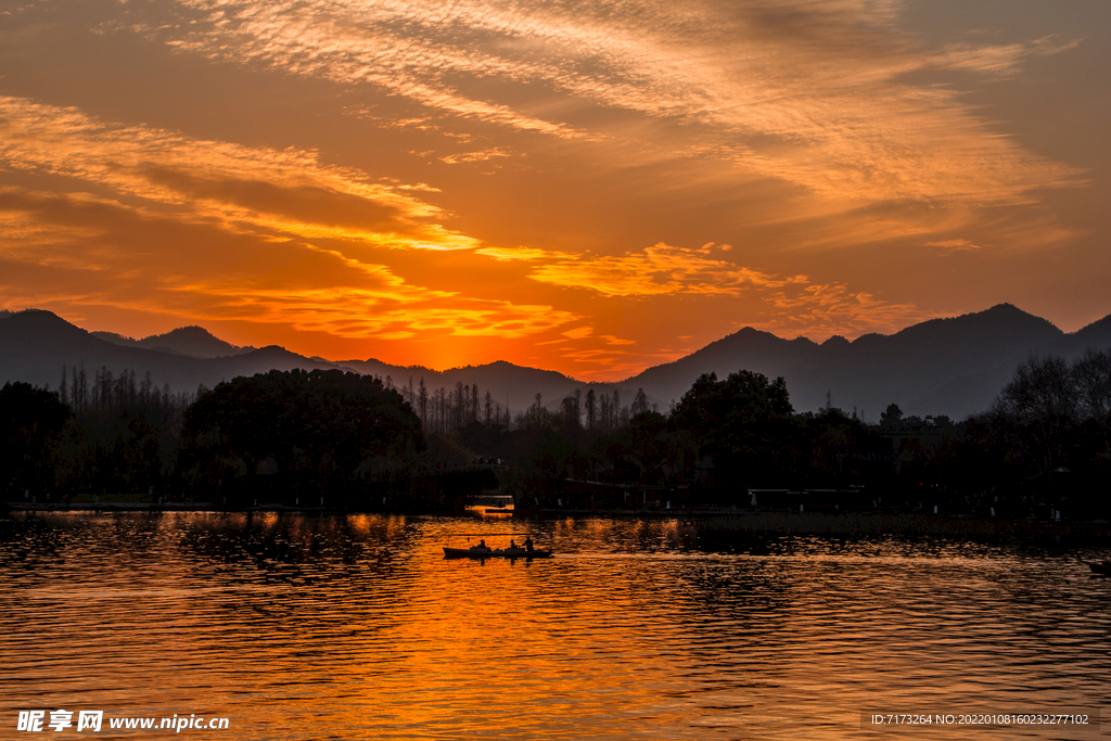 西湖夕阳