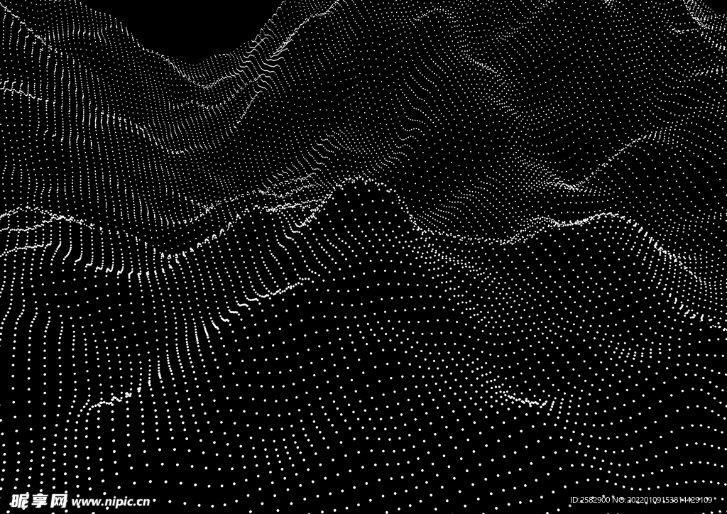 数字波纹山脉粒子高清酷炫素材