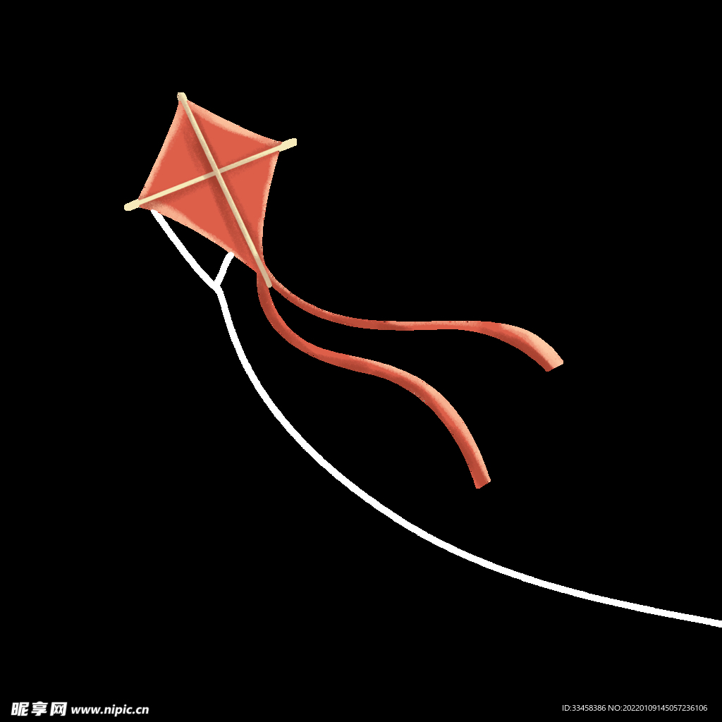 卡通春天放风筝