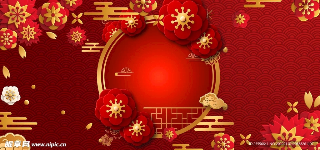 红色背景