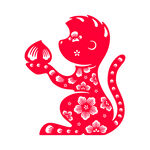 剪纸猴