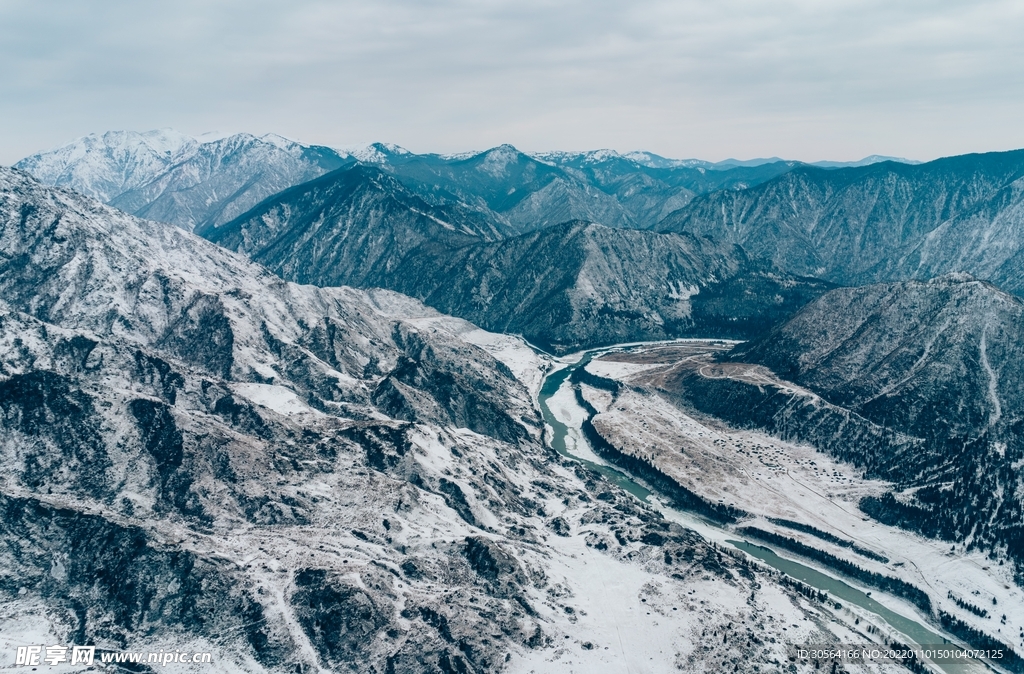 雪山山脉自然景观背景素材