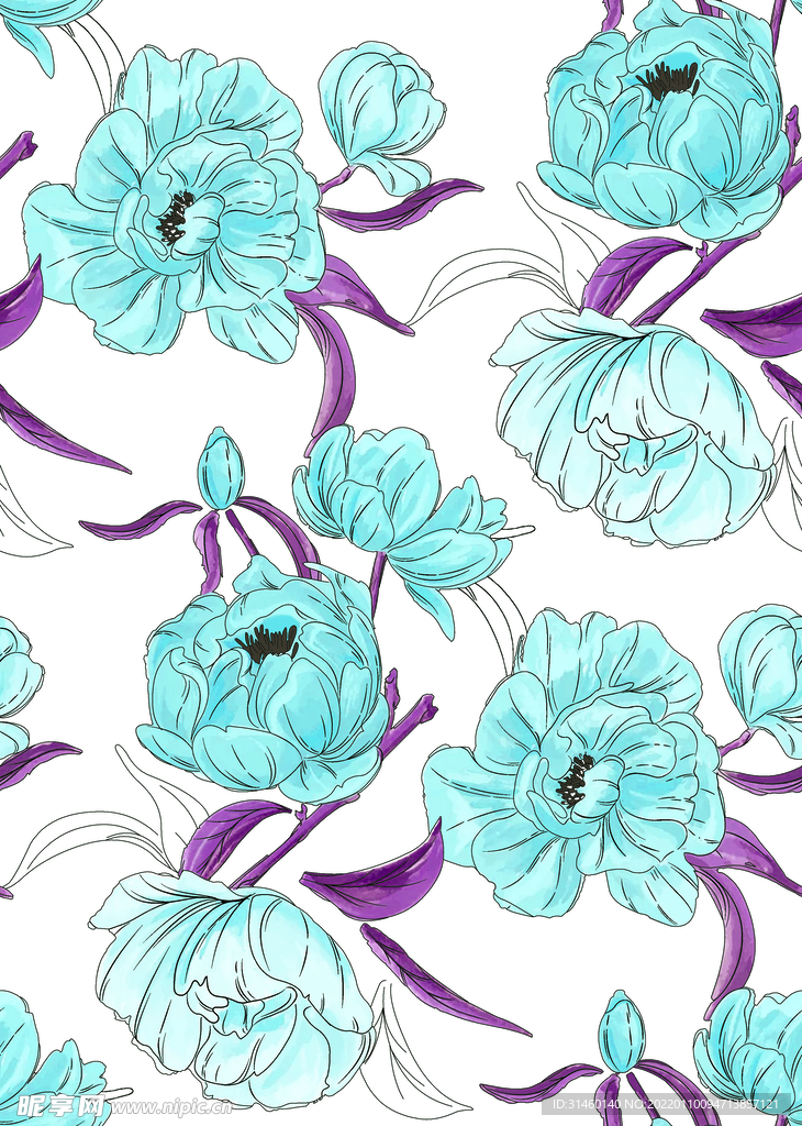 手绘花