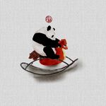 大熊猫手绘芝麻汤圆