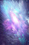 彩色爆炸 喷溅 背景 星空