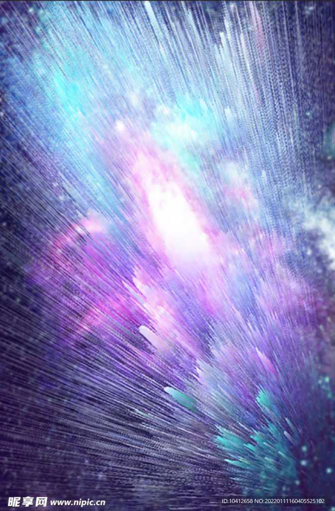 彩色爆炸 喷溅 背景 星空