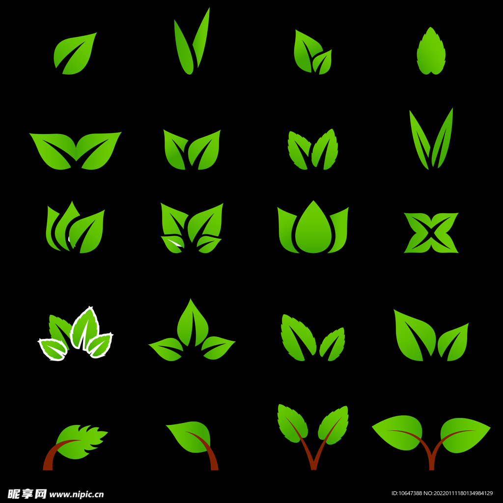 卡通树叶