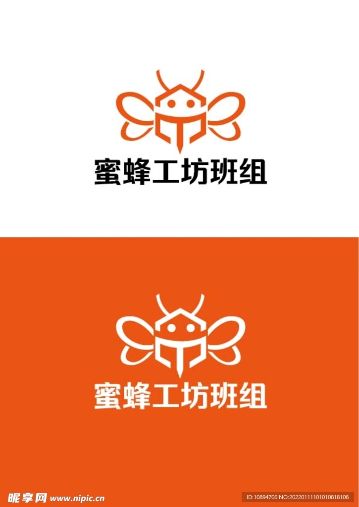 蜜蜂工坊标识设计