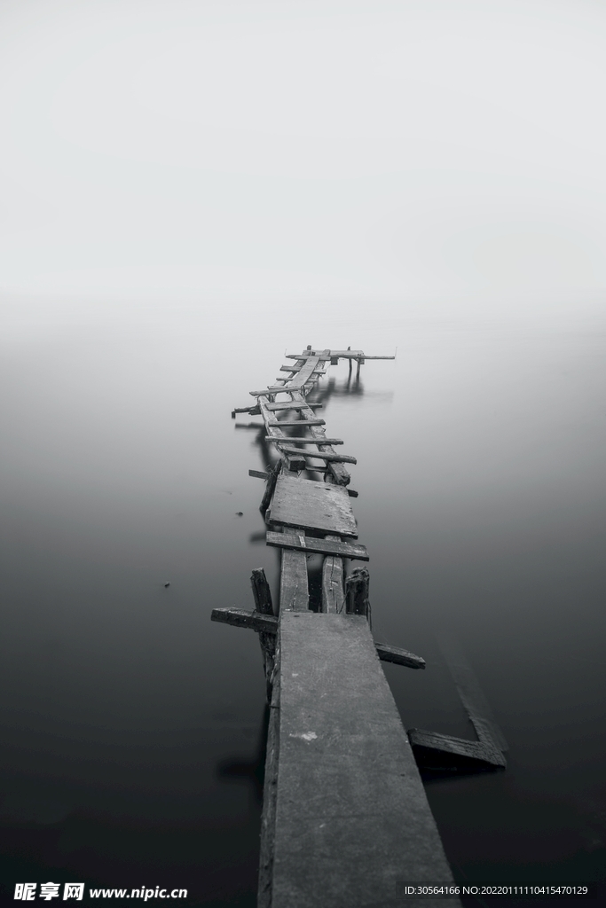海边浮桥自然景观背景素材