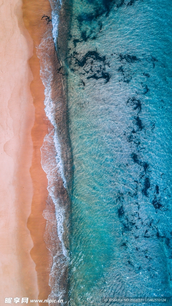 蓝色海水自然景观背景素材
