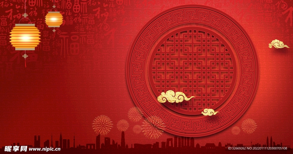 红色背景
