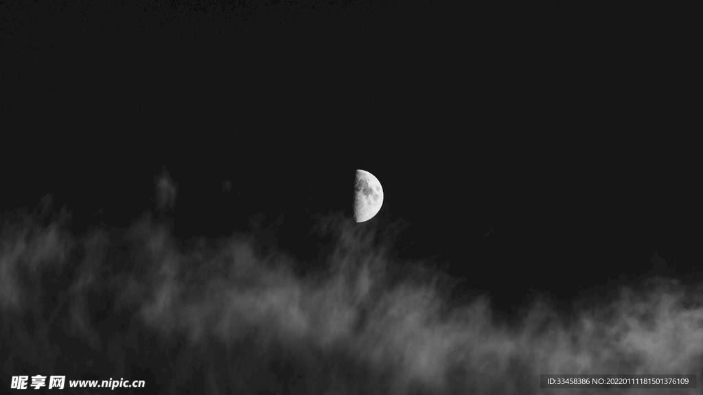 夜晚的月亮
