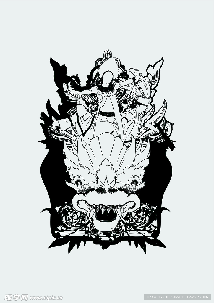 插画黑白